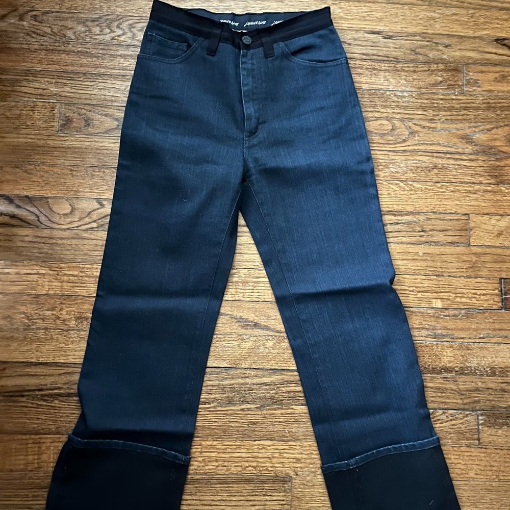 rare !!!! lanvin acne collab high waist flare 27 luxury jeans!!!!!
